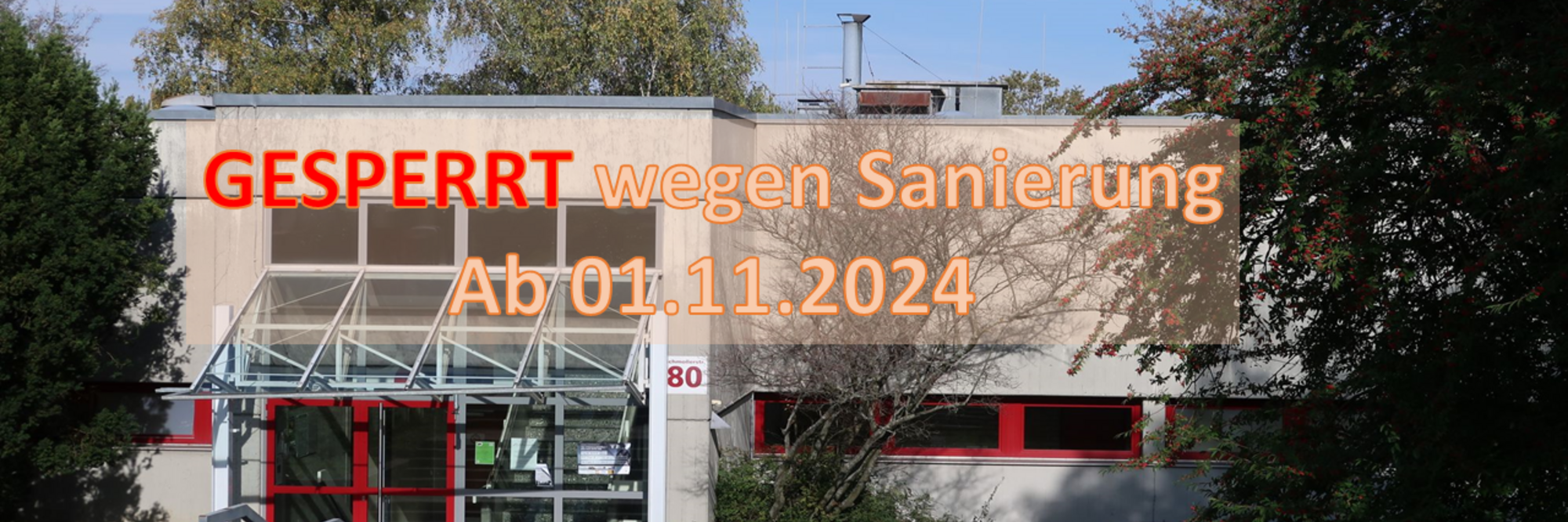 Turnhallen Sanierung startet am 01.11.2024